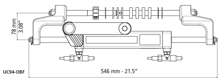 Hydraulisk styring for påhengsmotor opp til 150hk