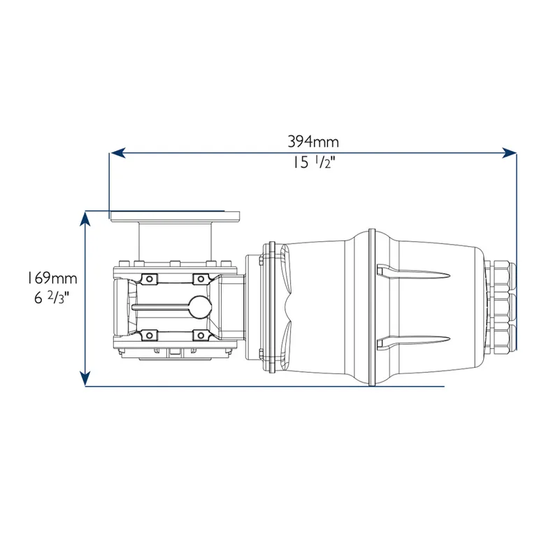 Lewmar VX2 700W 12V ankervinsj for 7mm kjetting