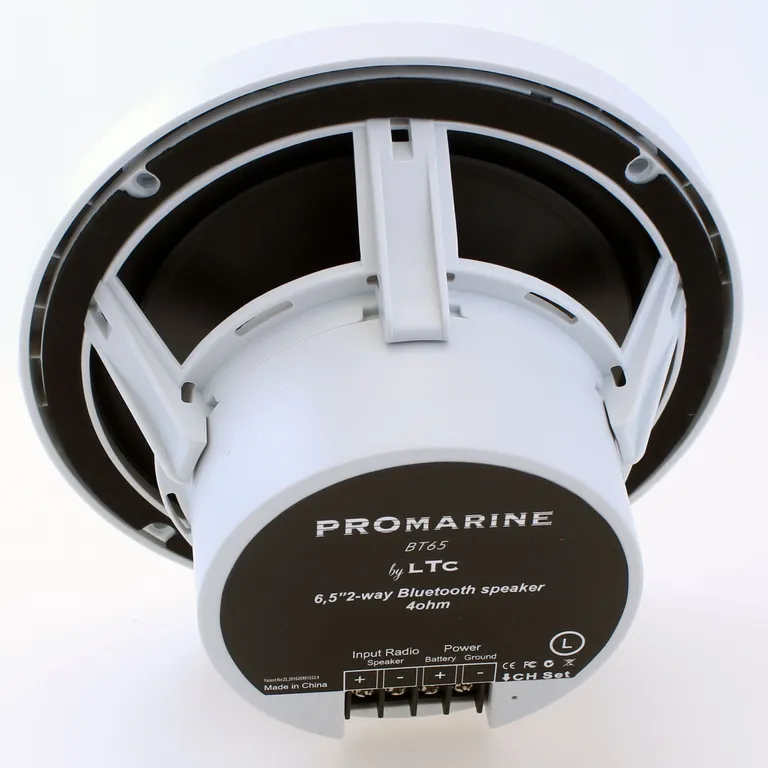 Promarine Høyttaler 6,5" 150W Bluetooth Hvit