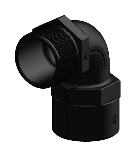 Trudesign 90 grader bend hunn/hann 1 1/2" (38 mm)