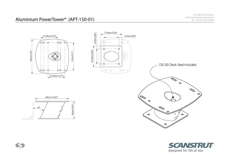ScanStrut Aluminium Power Tower 15cm