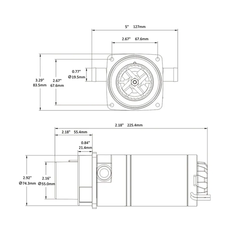 Seaflo Motor for toalett 12 Volt