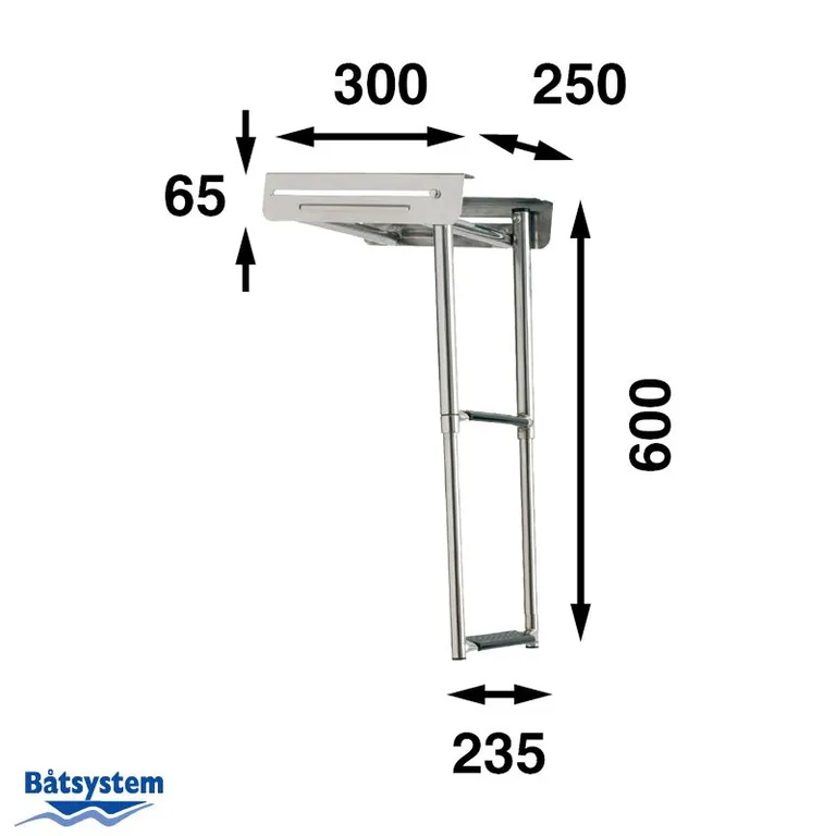 Båtsystem HP65 baugspyd med stige BKT72-250