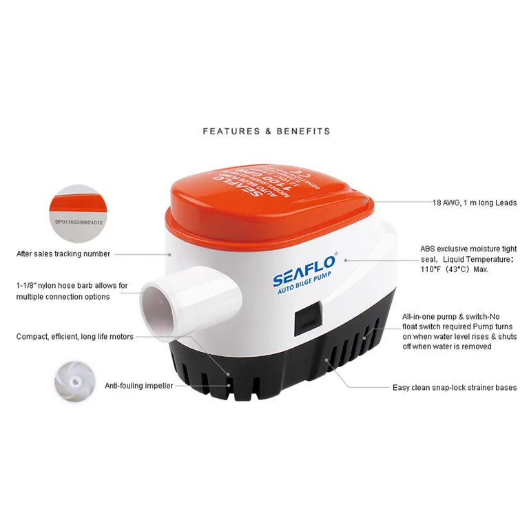 Seaflo 06 Series Automatisk Lensepumpe 1100GPH 24V