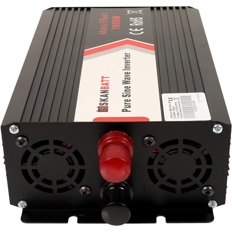 Skanbatt SBP1000-12 1000W ren sinus-inverter med trådløs fjernkontroll