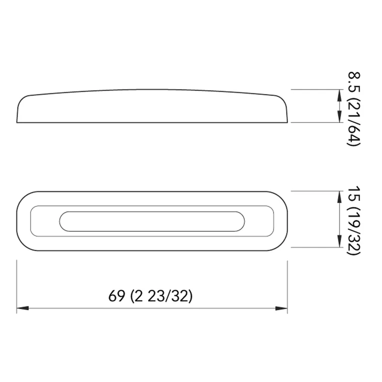 Quick Tab CPR2 1W LED markeringslys / courtesy light, stål