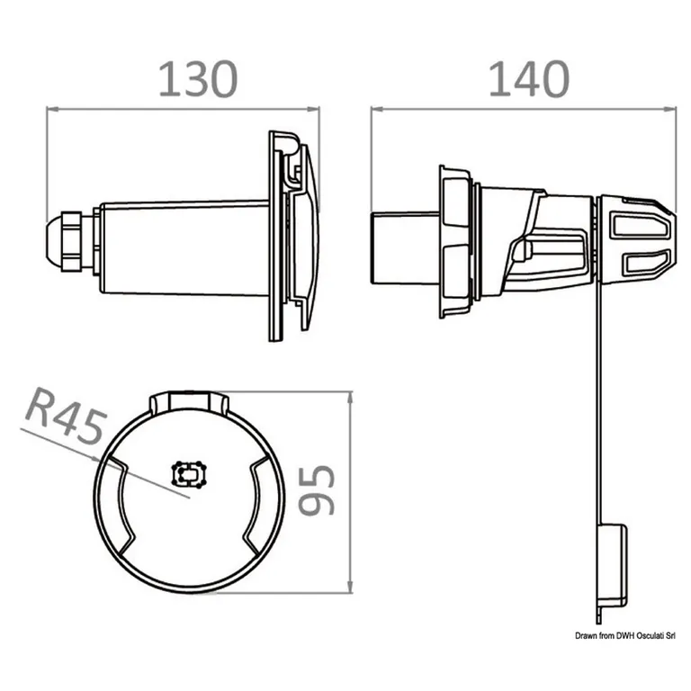 Osculati Landstrømpakke 16A Cruiser 15m kabel - Syrefast