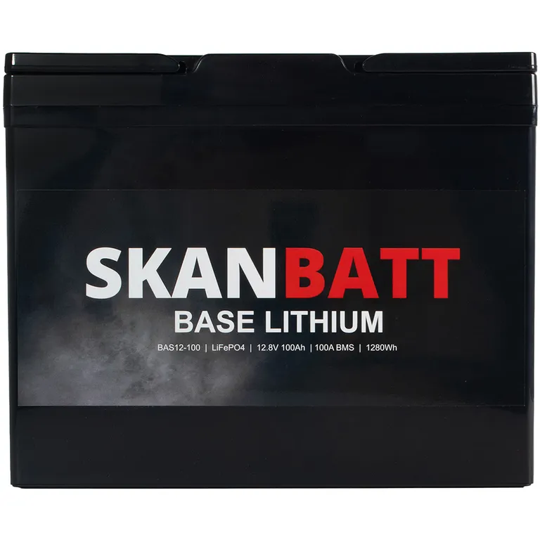 Skanbatt Base Lithium Small batteri 12V 100Ah 100A BMS