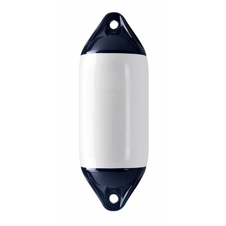 Polyform F2 fender Ø220x610 mm (Hvit/Blå)