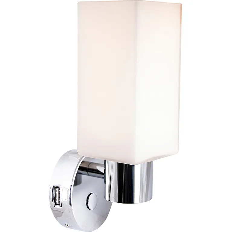Båtsystem Leia LW3 LED vegglampe med USB-kontakt