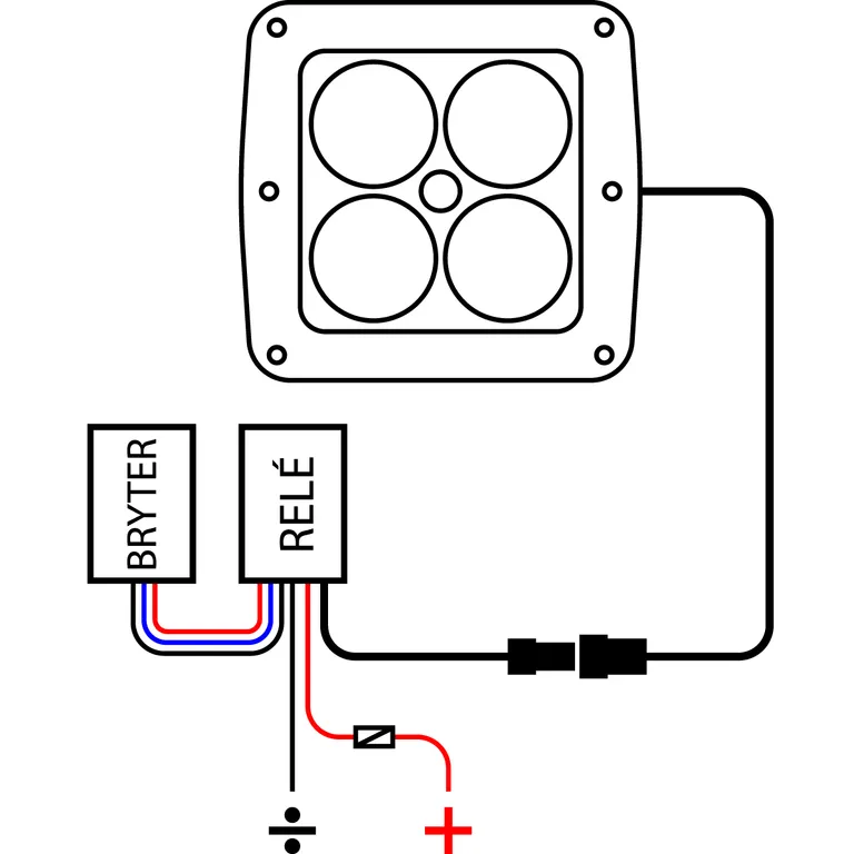 Dekkslyskaster LED 50cm 200W Hvit 12 / 24 Volt