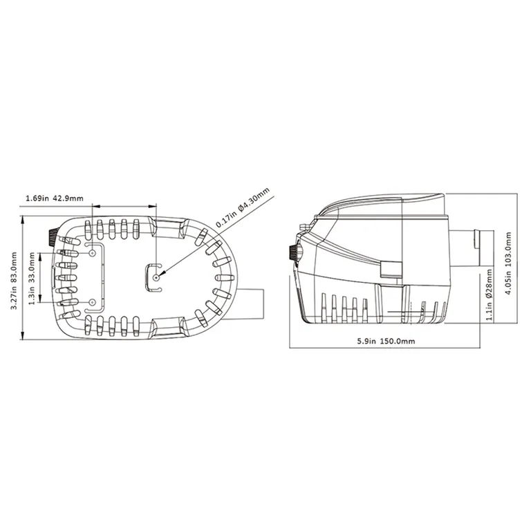 Seaflo 06 Series Automatisk Lensepumpe 1100GPH 24V