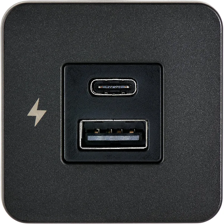 Scanstrut Tile USB-A & C kontakt (Svart ramme) 12/24V