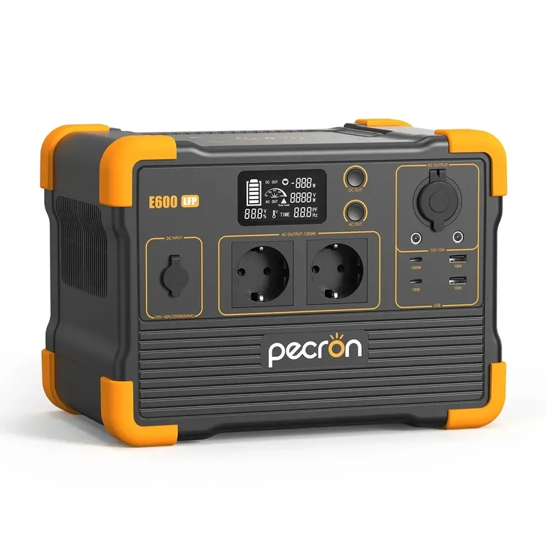 Pecron E600LFP Strømstasjon 614Wh 1200W