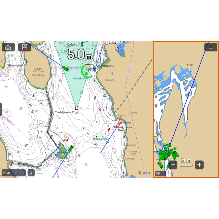 Raymarine LightHouse GEN 2 elektronisk sjøkart (Middelhavet)