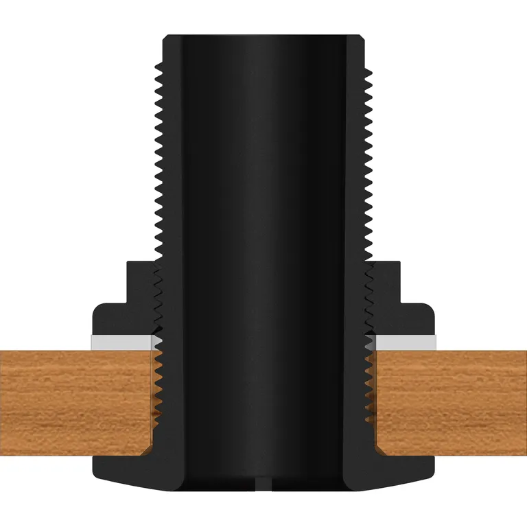 Trudesign 3/4" (19 mm) utenpåliggende skroggjennomføring i kompositt