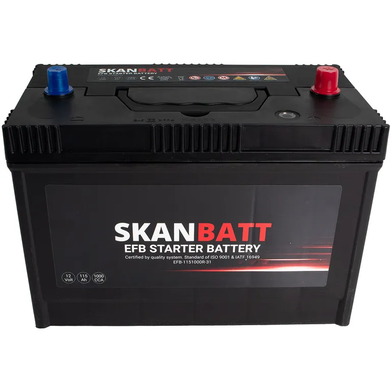 SKANBATT EFB Startbatteri 12V 115AH 1000CCA (330x173x239mm)