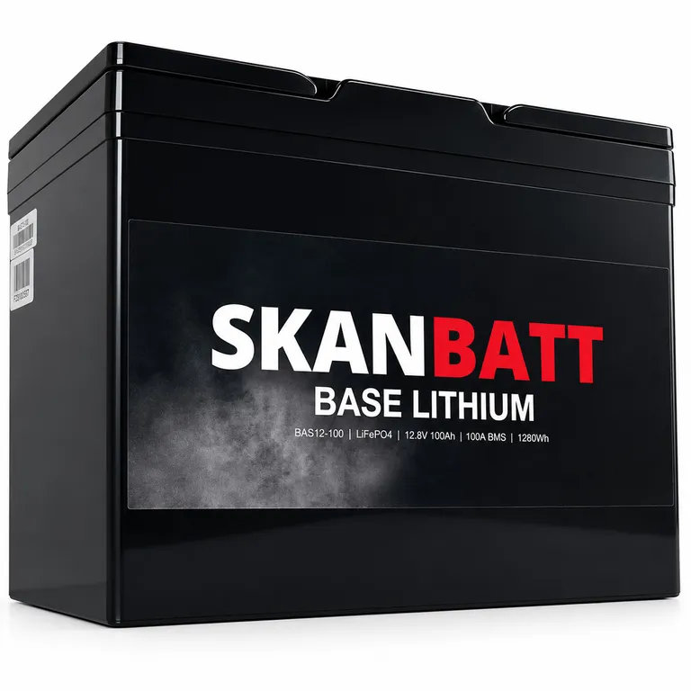 Skanbatt Base Lithium Small batteri 12V 100Ah 100A BMS