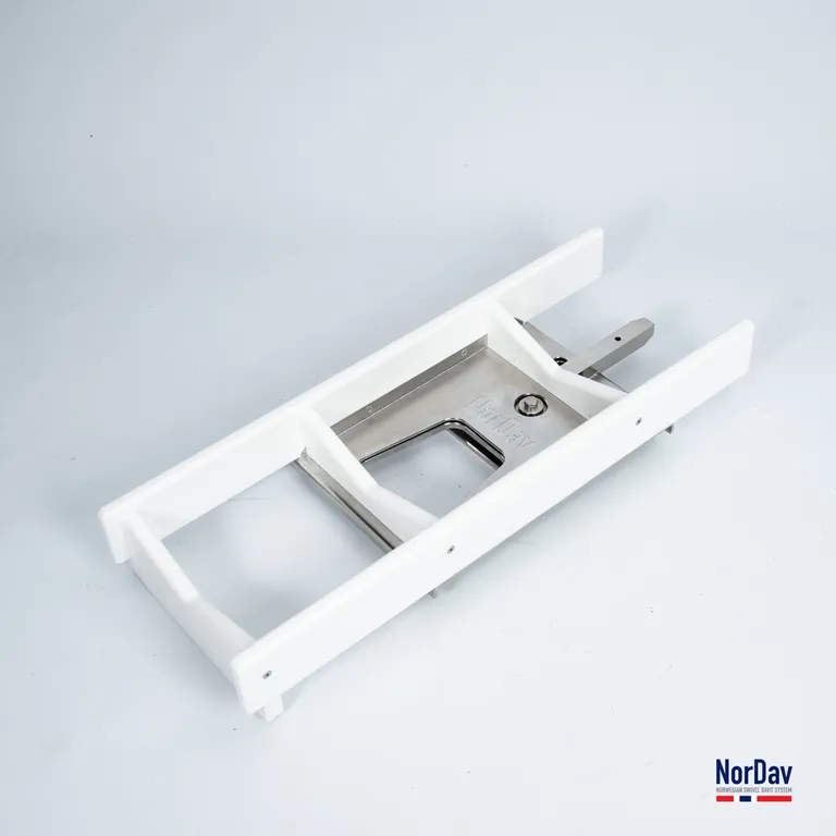 NorDav H Swivel Davit, syrefast stål hvit