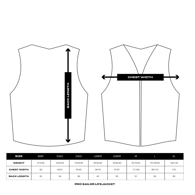 Baltic Pro Sailor barn redningsvest, 15-30kg, rosa