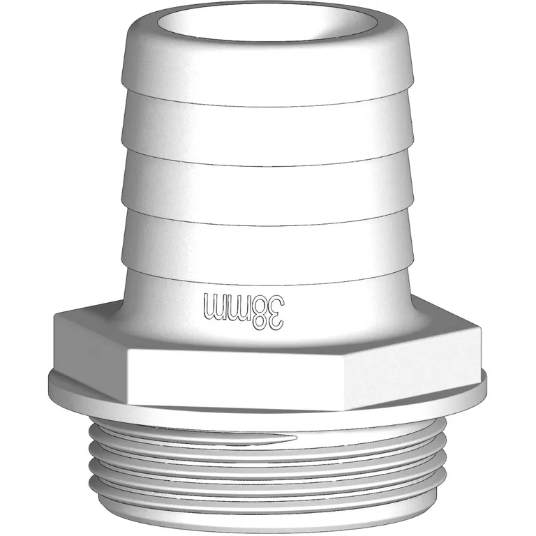 Trudesign slangekobling til 3-veis ventil 1 1/2" (38mm)