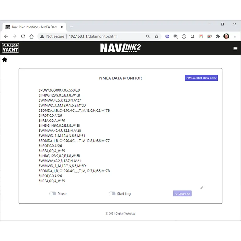 Digital Yacht NavLink2 gateway NMEA2000 til WiFi