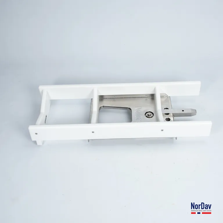 NorDav H Swivel Davit, syrefast stål hvit