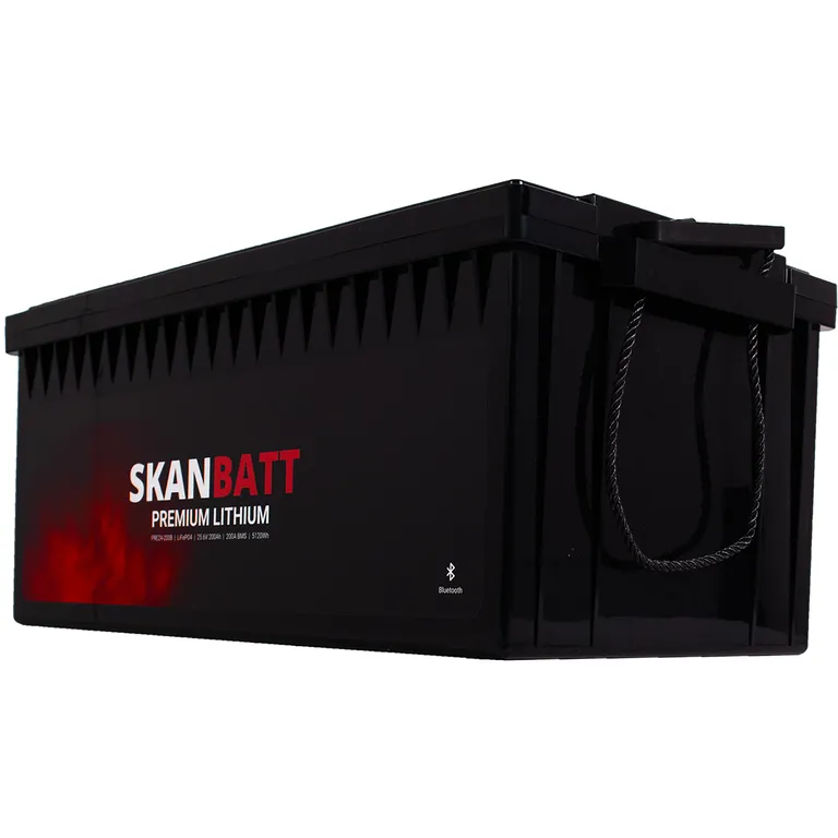 Skanbatt Premium Lithium 24V 200Ah 200A BMS Bluetooth