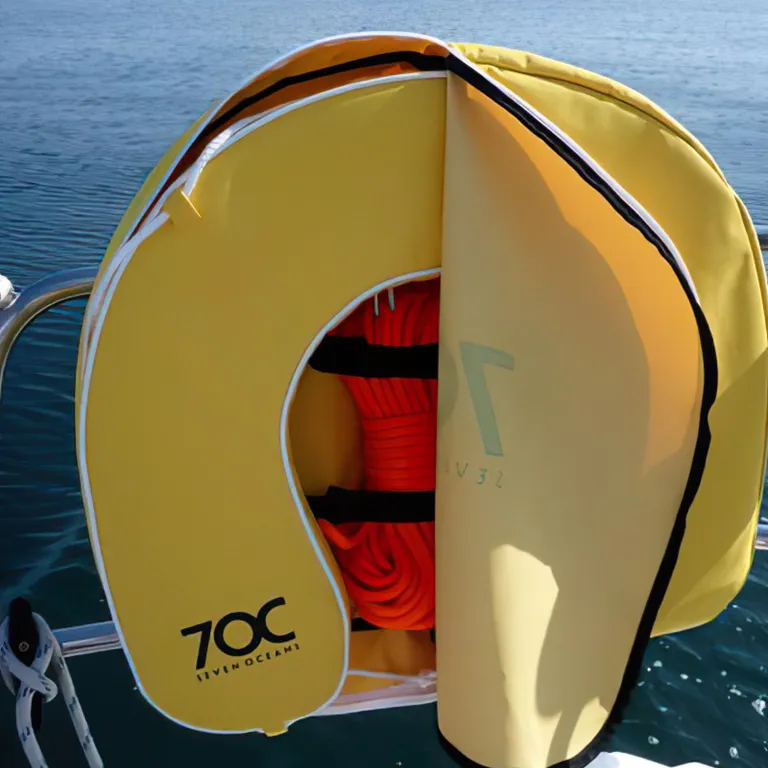 7OC hesteskobøye med 30 meter tau gul
