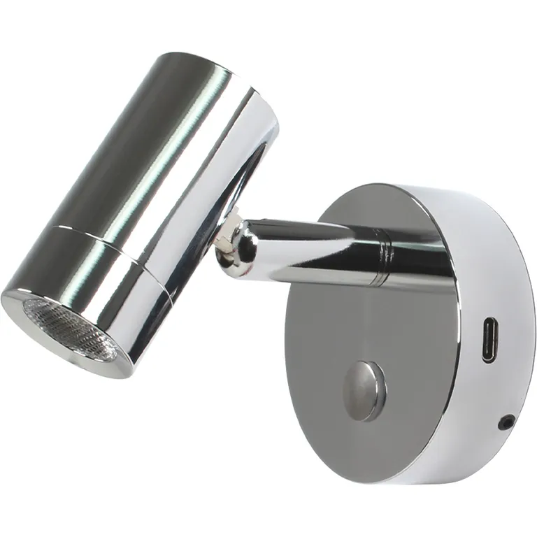 LED Lampett med USB-C 2A, 3Watt, 12 / 24Volt