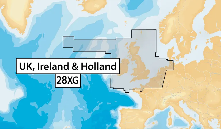 NAVIONICS+  blank kartbrikke, last inn ett av områdene listet opp  (SD-brikke)