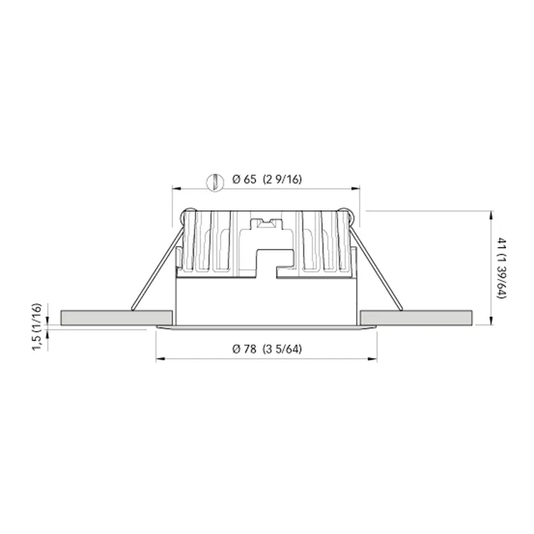 Quick Wholly AG2K 4W LED downlight, hvit, Ø78mm/65°/dybde 41mm