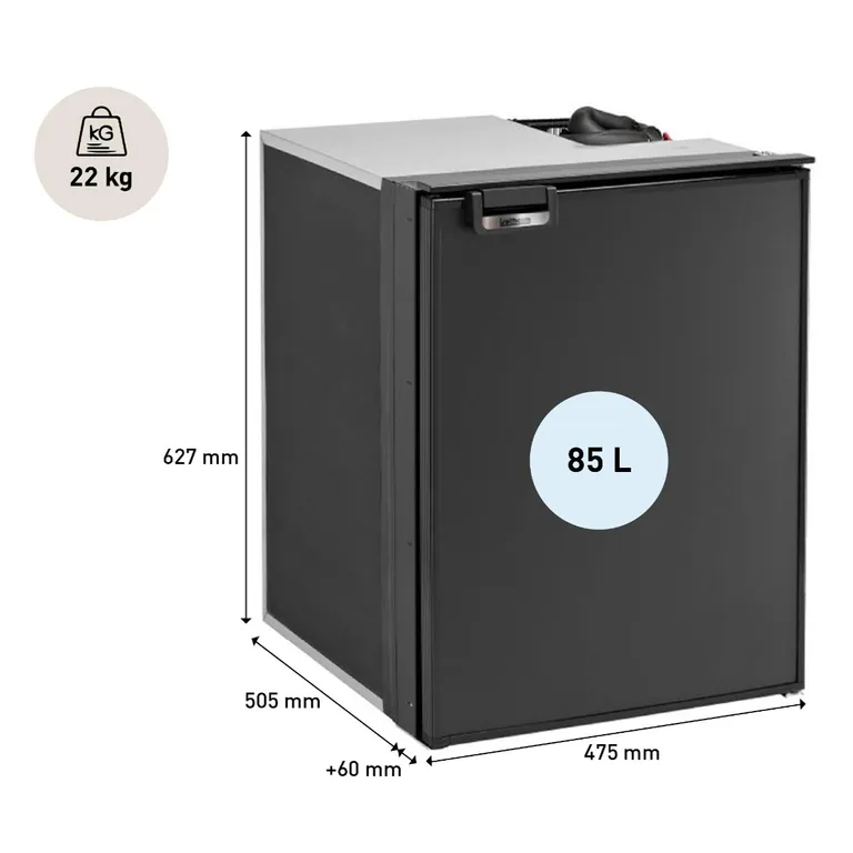 Isotherm Cruise Classic CR85 Total Black 85L kjøleskap, matt sort,12/24V