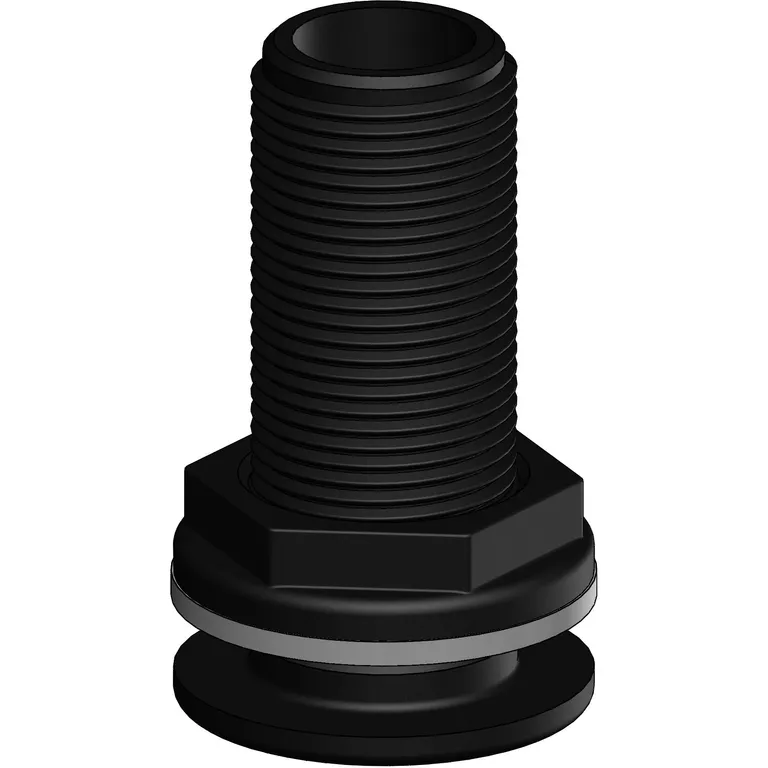 Trudesign 3/4" (19 mm) utenpåliggende skroggjennomføring i kompositt
