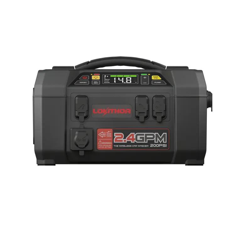 Lokithor AW401 Lithium Startbooster 12V 2500A-150 PSI Luftkompressor-1.5 MPA høytrykkspyler