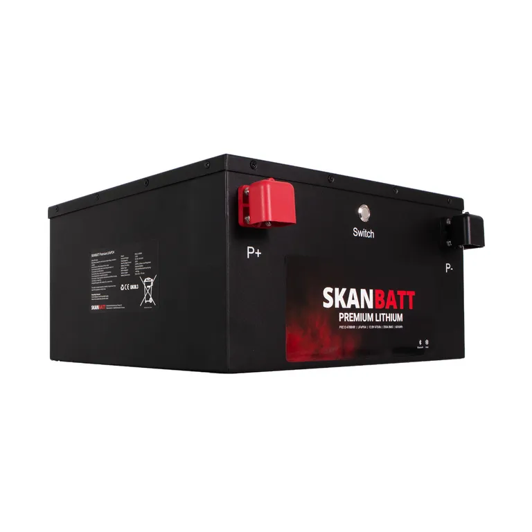 Skanbatt Premium 470Ah 12V LiFePO4 litiumbatteri med Bluetooth og varme