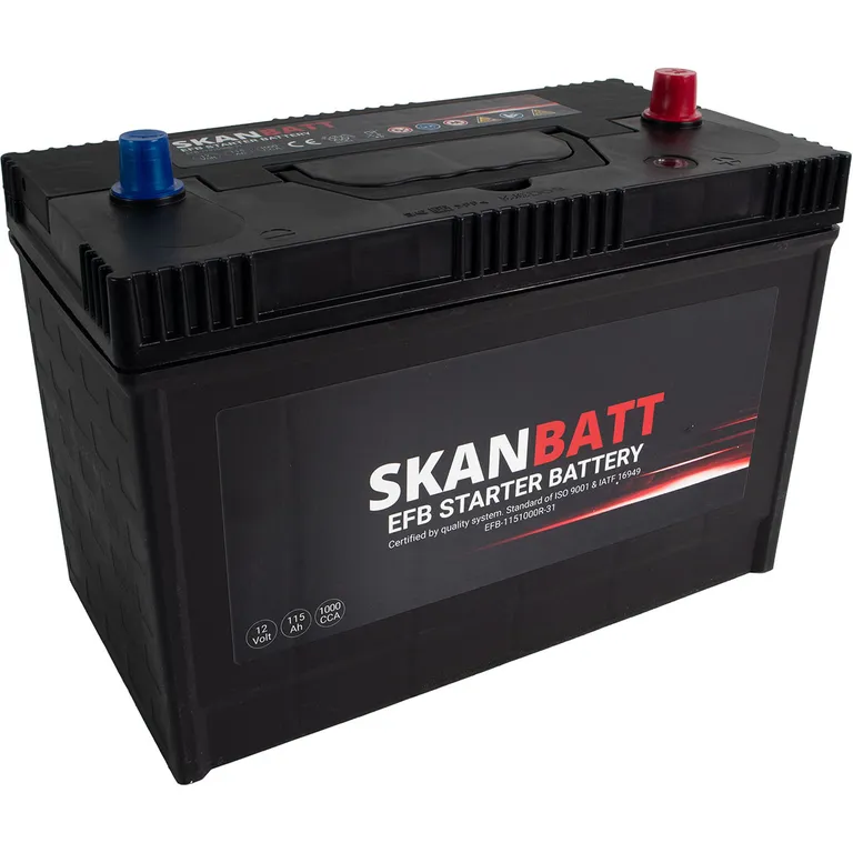 SKANBATT EFB Startbatteri 12V 115AH 1000CCA (330x173x239mm)