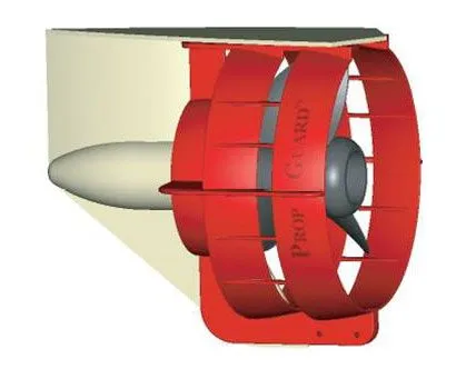 Propellbeskytter 14" rød - 70-100 HK
