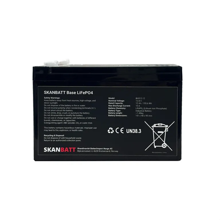 Skanbatt Base Lithium 12V 12Ah 10A BMS