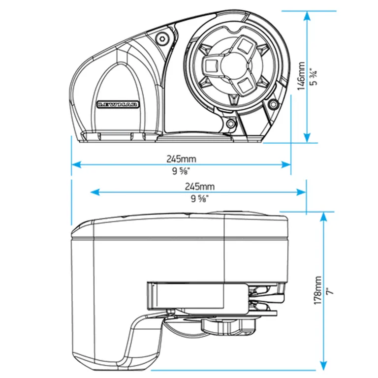 Lewmar Pro-Series 1000 700W 12V ankervinsj, 8mm kjetting