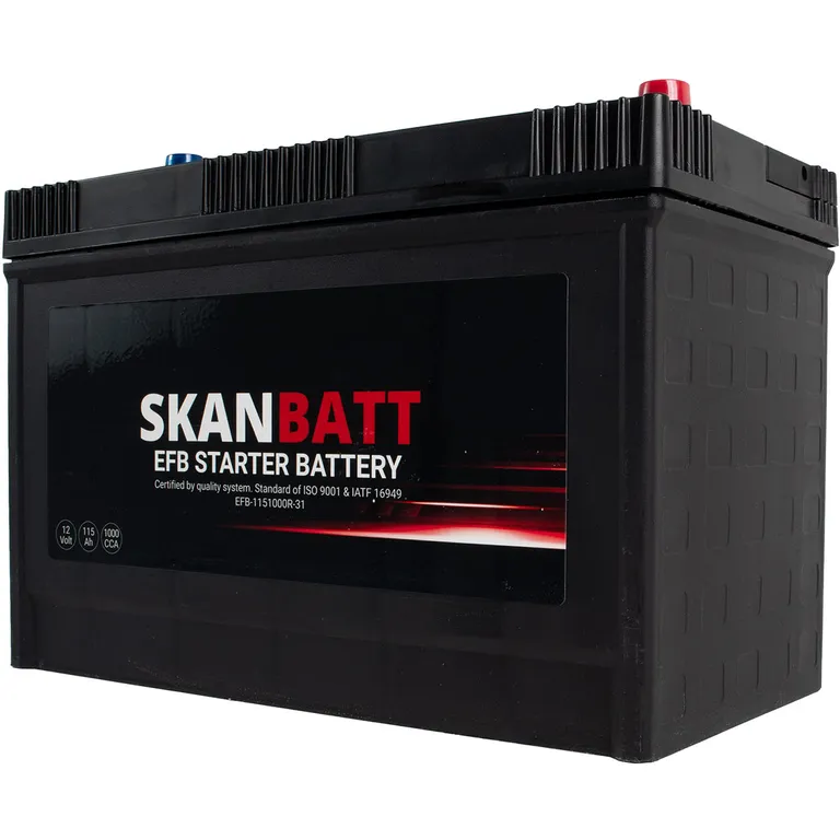 SKANBATT EFB Startbatteri 12V 115AH 1000CCA (330x173x239mm)