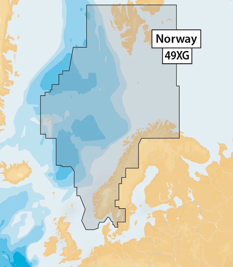 NAVIONICS+  blank kartbrikke, last inn ett av områdene listet opp  (SD-brikke)