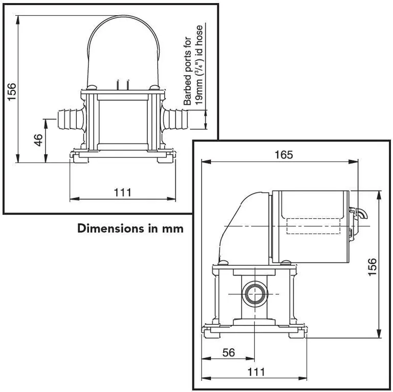 Jabsco lensepumpe 12v