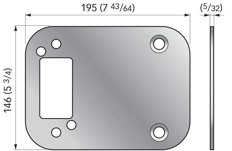 Quick monteringsplate for BL3 kjettingvinsj
