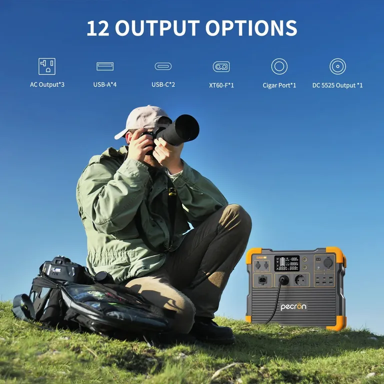 Pecron E2400LFP Strømstasjon 2048Wh 2400W