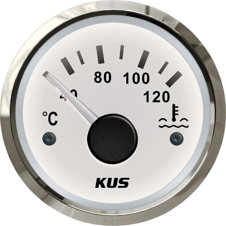 KUS Instruments NMEA2000 vanntemperaturmåler Ø52mm (hvit/rustfri)