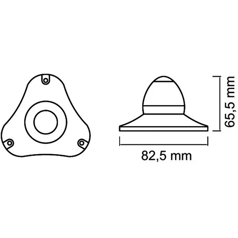 Osculati Sphera II ankerlanterne sort 12/24V