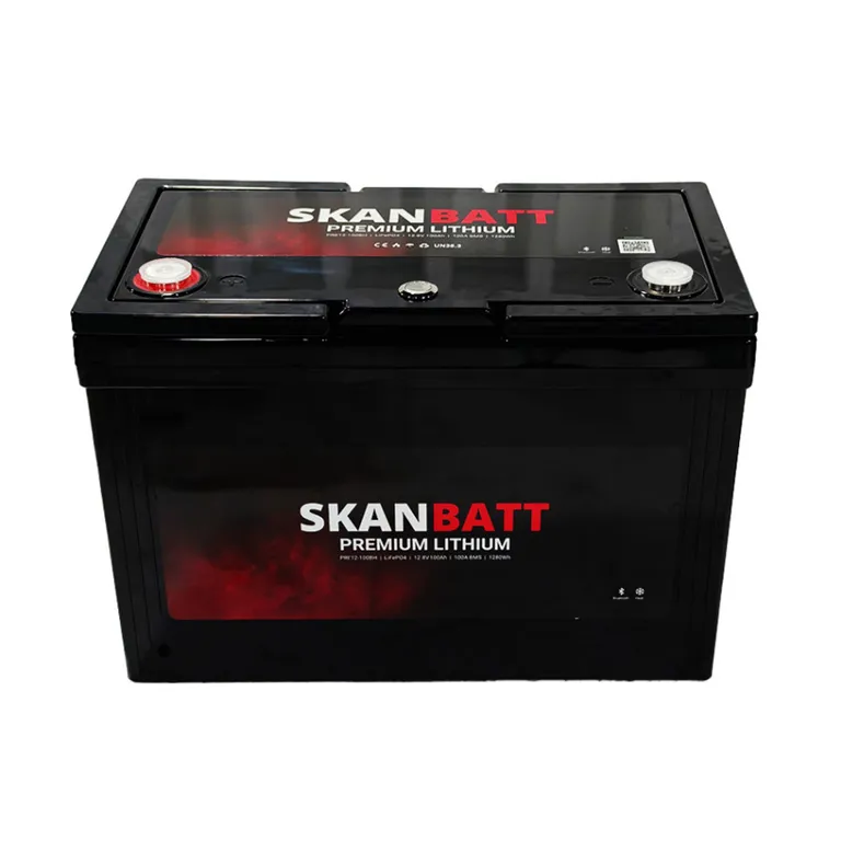 Skanbatt Premium Lithium 12V 100Ah 100A BMS Bluetooth Heat