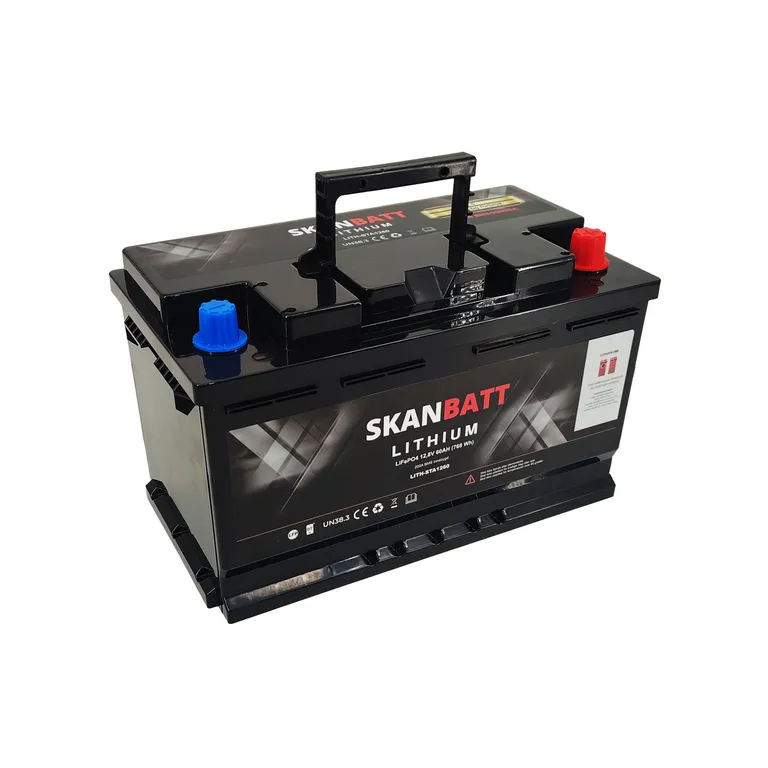 Skanbatt Bluetooth Lithium 12V 60Ah LiFePo4 startbatteri 900CA