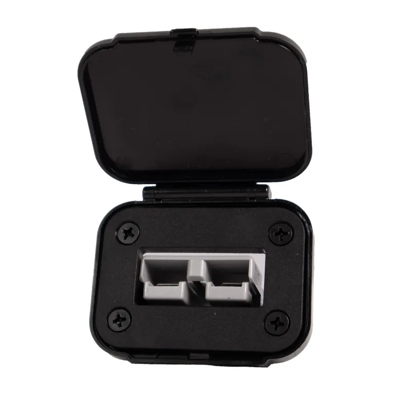 Innfelt kontakt m/lokk 50A 6 mm2 Svart